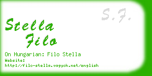 stella filo business card